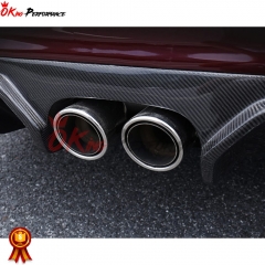 Carbon Fiber Rear Diffuser (Mid Tips) For Alfa Romeo Giulia Base Ti 2016-2023