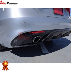 Plastic Rear Diffuser For Alfa Romeo Giulia Base Ti 2016-2023