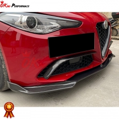 A Style Carbon Fiber Front Bumper Vent Trim For Alfa Romeo Giulia Base Ti 2016-2023