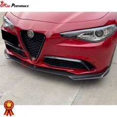 A Style Carbon Fiber Front Bumper Vent Trim For Alfa Romeo Giulia Base Ti 2016-2023