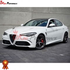 Quadrifoglio Style Partial Carbon Fiber Side Skirt For Alfa Romeo Giulia 2016-2023