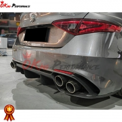 Quadrifoglio Style PP Rear Bumper For Alfa Romeo Giulia 2016-2023