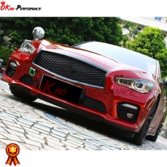 Dry Carbon Fiber Front Grill Cover For INFINITI Q50 2013-2024