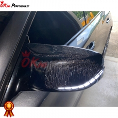 HoneyComb Carbon Fiber Replacement Mirror Cover For INFINITI Q50 2013-2024