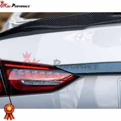Dry Carbon Fiber Trunk Lid Cover Trim (with logo) For INFINITI Q50 2018-2024