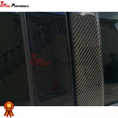 Honeycomb Weave Dry Carbon Fiber A B C Pillar Cover For INFINITI Q50 2013-2024