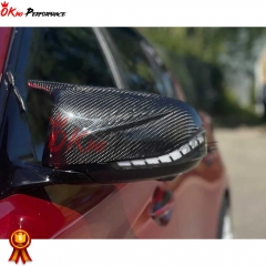 NEW Style ABS+Carbon Fiber Mirror Cover (replacement) For INFINITI Q50 2018-2024