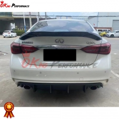 ASPEC Style Carbon Fiber Trunk Spoiler Rear Spoiler For Infiniti Q50 Q50S 2013-2024