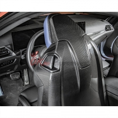 Dry Carbon Fiber Seat Back Cover Trim Kits Set For BMW M2 M3 M4 G87 G80 G81 G82 G83