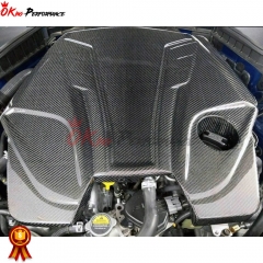 Dry Carbon Fiber Engine Cover For Infiniti Q50 3.0T 2013-2024