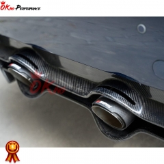 Project Black S Concept Style Partial Carbon Fiber Rear Bumper For Infiniti Q50 2013-2024