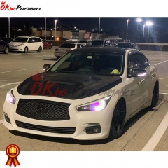 Oking Style Carbon Fiber Hood For Infiniti Q50 2013-2024