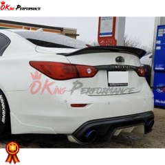 CT1 Style Carbon Fiber Trunk Spoiler Rear Wing For Infiniti Q50 Q50S 2013-2024