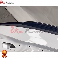 Ducktail Style Carbon Fiber Trunk Spoiler Rear Wing For Infiniti Q50 Q50S 2013-2024