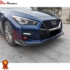 Varis Style Carbon Fiber Front Lip For INFINITI Q50 400R