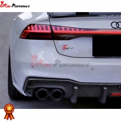 TAKD Style Dry Carbon Fiber Rear Diffuser For Audi A7 S7 C8 2019-2024