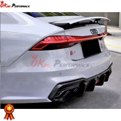 TAKD Style Dry Carbon Fiber Rear Diffuser For Audi A7 S7 C8 2019-2024