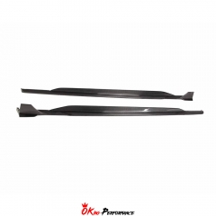 PT Style Dry Carbon Fiber Side Skirt For Audi RS6 C8 RS7 2019-2022