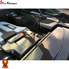Dry Carbon Fiber Replacement Engine Bay Cover For Audi R8 V8 V10 2007-2015