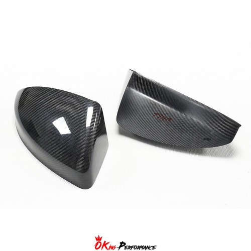 Dry Carbon Fiber Stick On Mirror Cover For Audi R8 2016-2024