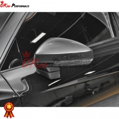 Dry Carbon Fiber Replacement Mirror Cover For Audi R8 2016-2024