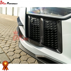 Carbon Fiber Front Bumper Canards For Audi R8 V10 2016-2019