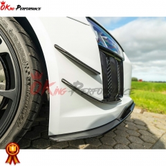Carbon Fiber Front Bumper Canards For Audi R8 V10 2016-2019
