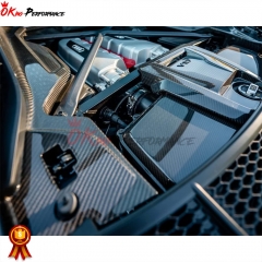 Dry Carbon Fiber Replacement Engine Bay Set For Audi R8 2016-2019