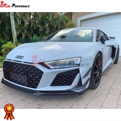 GT RWD Style Dry Carbon Fiber Front Lip For Audi R8 2020-2024