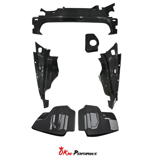 Dry Carbon Fiber Replacement Engine Bay Set For Audi R8 2020-2024