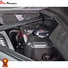 Dry Carbon Fiber Replacement Engine Bay Water Tank Cover For Audi R8 2016-2024
