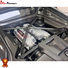 Dry Carbon Fiber Engine Bay X Brace For Audi R8 2016-2024