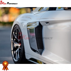 GT4 LMS Style Dry Carbon Fiber Side Blade For Audi R8 2016-2024