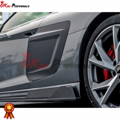 Paktechz Style Dry Carbon Fiber Side Blade For Audi R8 2016-2024