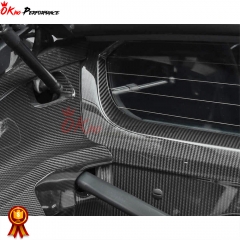 Dry Carbon Fiber Replacement Engine Bay Firewall Panel Cover For Audi R8 2016-2024