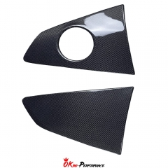 Carbon Fiber Quarter Window Louvers Cover Trim For Audi R8 2016-2024