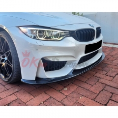 3D Style Dry Carbon Fiber Front Lip For BMW M3 M4 F80 F82 F83 2014-2020