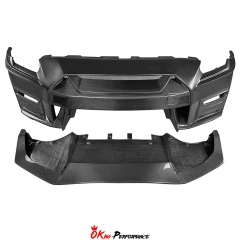 MY17 Nismo Style Half Carbon Fiber Front Bumper For Nissan R35 GTR 2008-2016