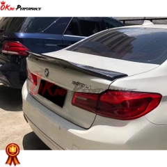 R Style Carbon Fiber Rear Trunk Wing Spoiler For BMW 5 Series G30 G38 F90 M5 2017-2023