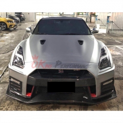 MY17 Nismo Style Half Carbon Fiber Front Bumper For Nissan R35 GTR 2008-2016