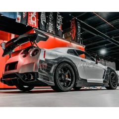 Top Secret Style Carbon Fiber Rear Fender Splitter For Nissan R35 GTR 2008-2019