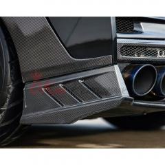 Top Secret Style Carbon Fiber Rear Fender Wheel Flare Trim Set For Nissan R35 GTR 2008-2019