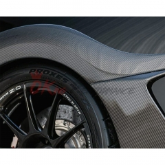 Top Secret Style Carbon Fiber Rear Fender Wheel Flare Trim Set For Nissan R35 GTR 2008-2019