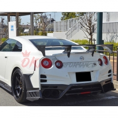 MY17 Top Secret Style Carbon Fiber Rear Fender Splitter For Nissan R35 GTR 2008-2019