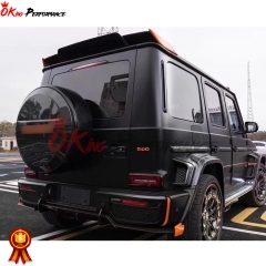 BraBx Style Dry Carbon Fiber Wheel Spare Tire Cover For Mercedes Benz G Class W464 G500 AMG G63 2018-2020