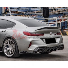 PSM Style Dry Carbon Fiber Rear Spoiler Trunk Wing For BMW M8 F90 F91 F92 F93 2020-2024