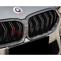 Double Slat Style Dry Carbon Fiber Front Grille For BMW M8 F90 F91 F92 F93 2020-2024