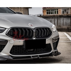 Double Slat Style Dry Carbon Fiber Front Grille For BMW M8 F90 F91 F92 F93 2020-2024