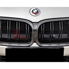 Double Slat Style Dry Carbon Fiber Front Grille For BMW M8 F90 F91 F92 F93 2020-2024