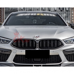 Double Slat Style Dry Carbon Fiber Front Grille For BMW M8 F90 F91 F92 F93 2020-2024